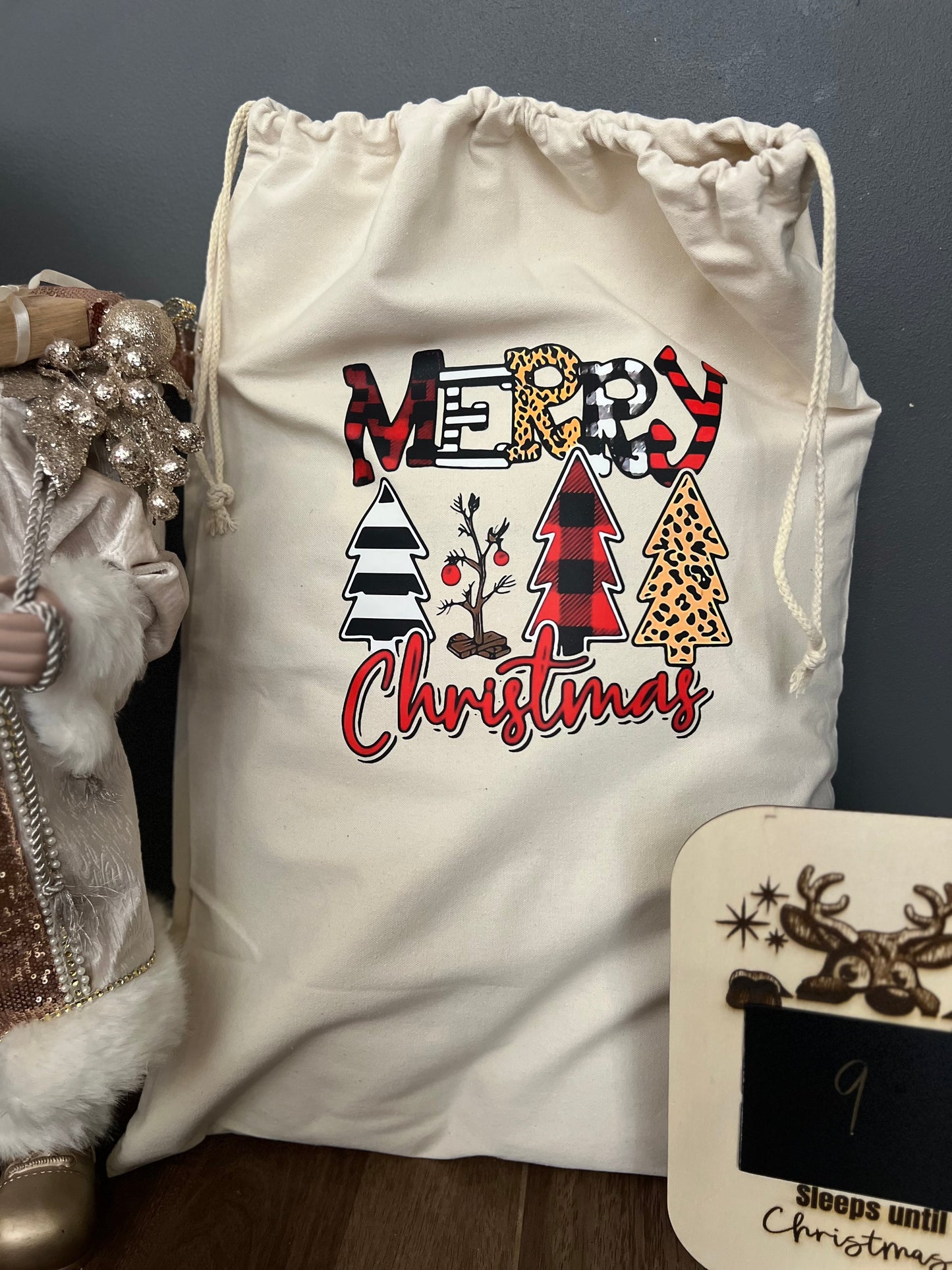 🖤❤️ Rustic Plaid & Leopard “Merry Christmas”