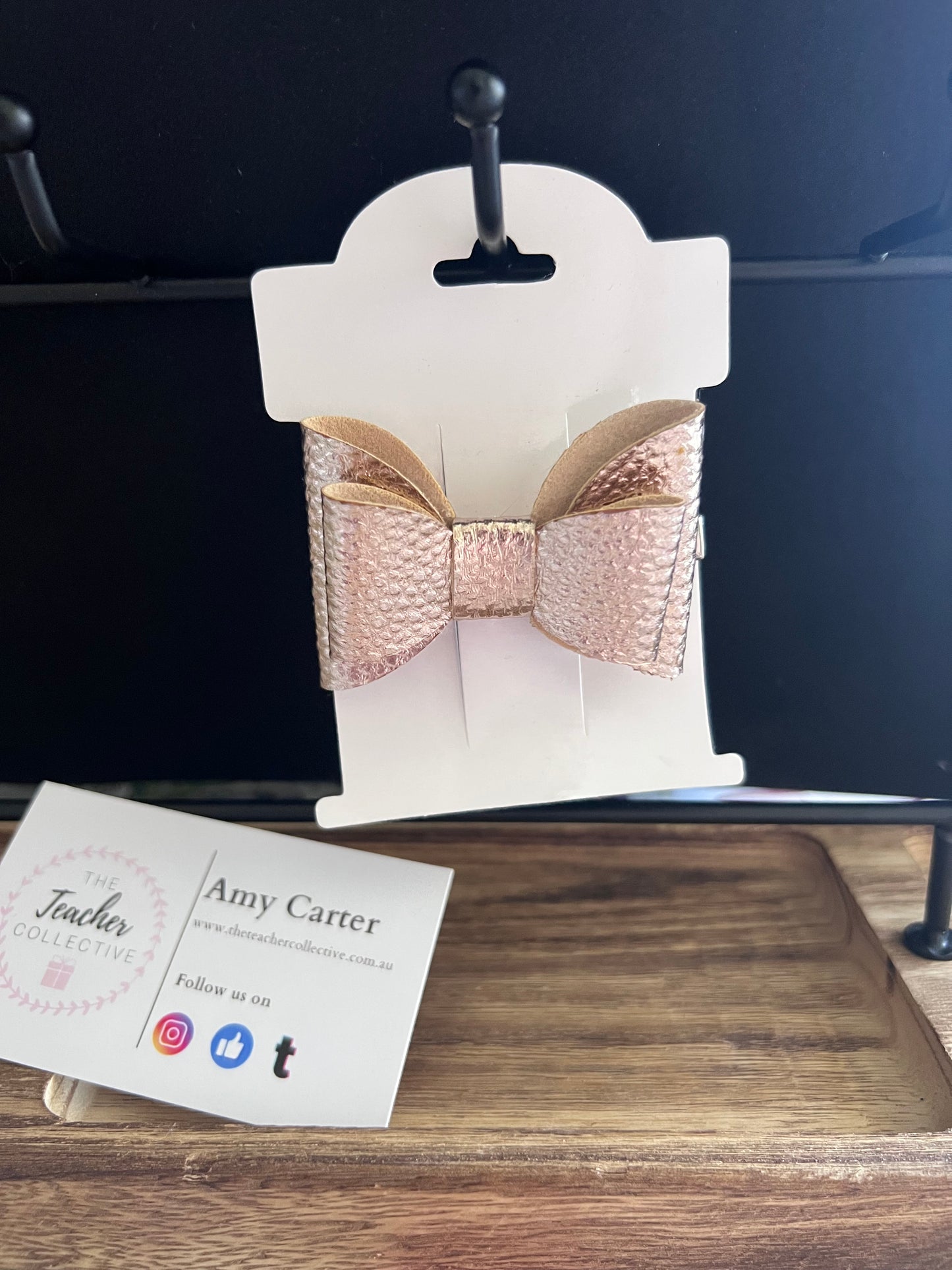 Faux hair bow