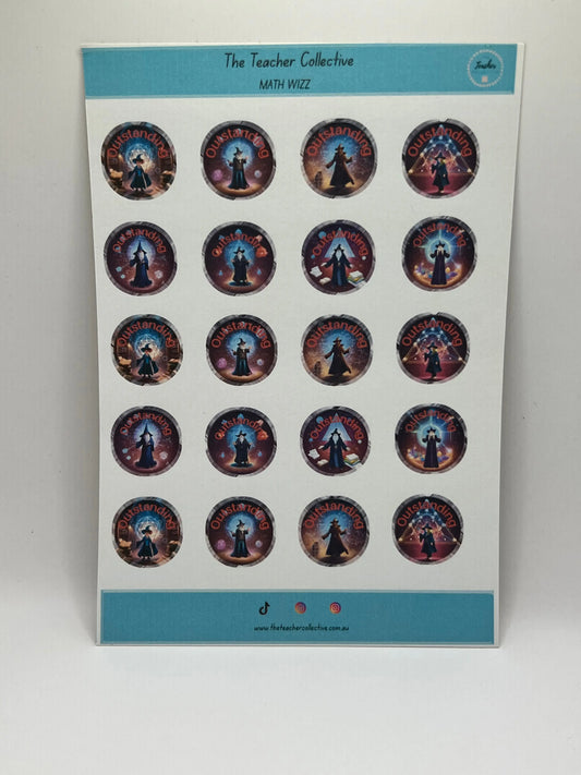 Maths Wizz stickers The Teacher Collective