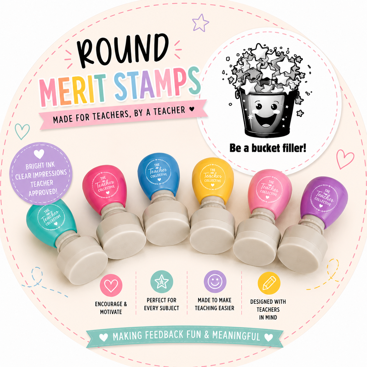 Be a bucket filler stamp