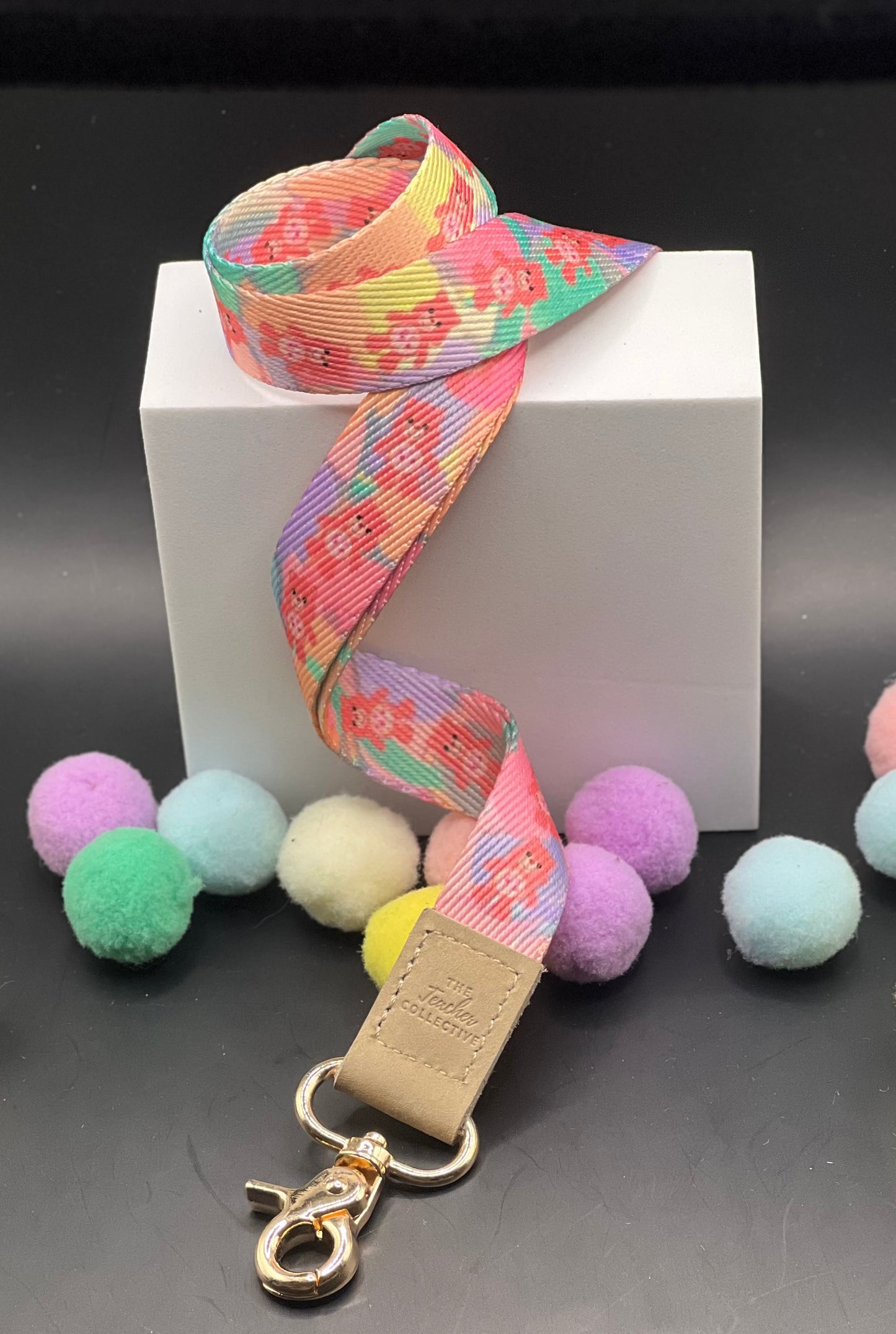 Care bear fabric lanyard