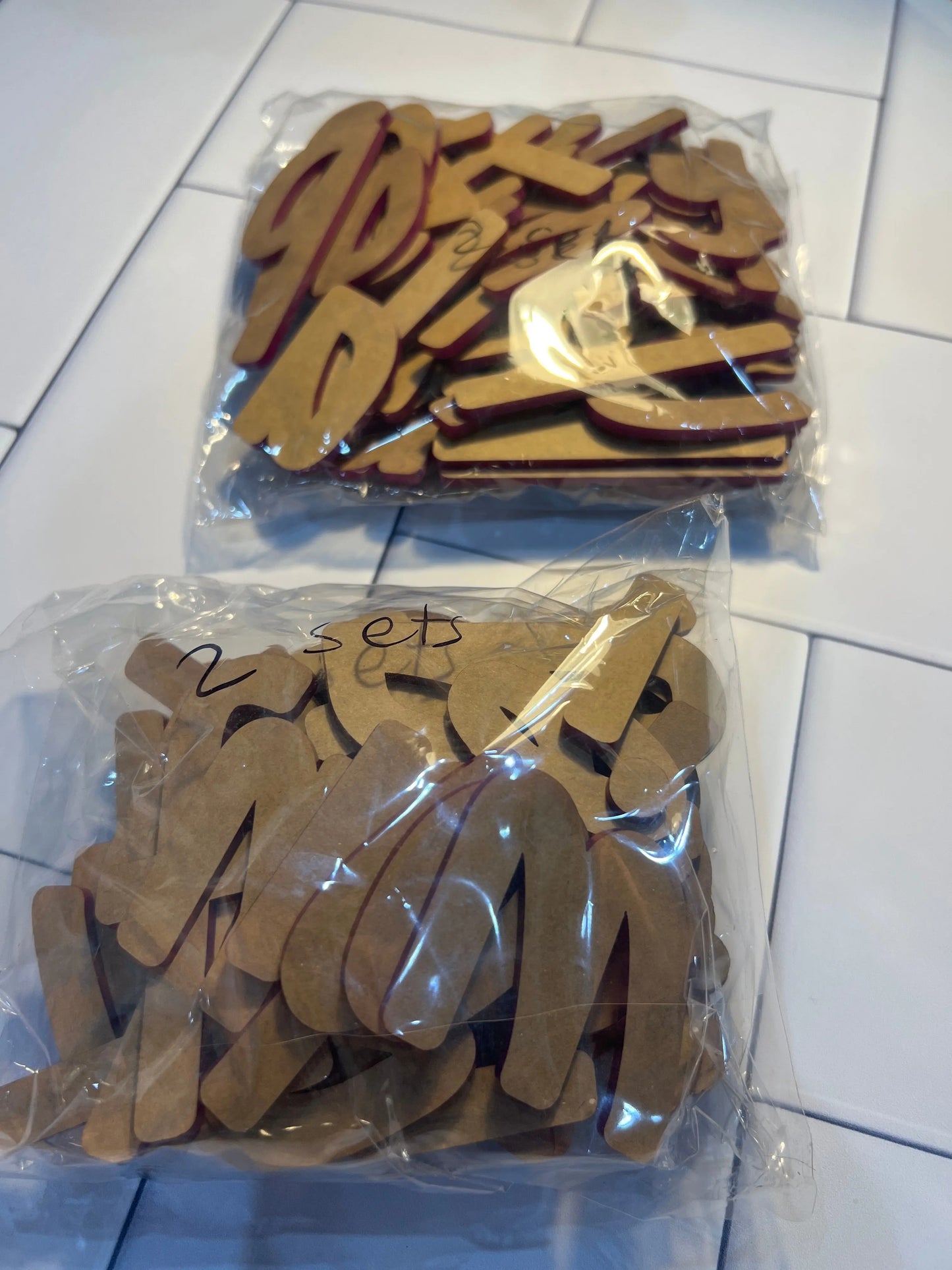 2 full sets of acrylic letters The Teacher Collective