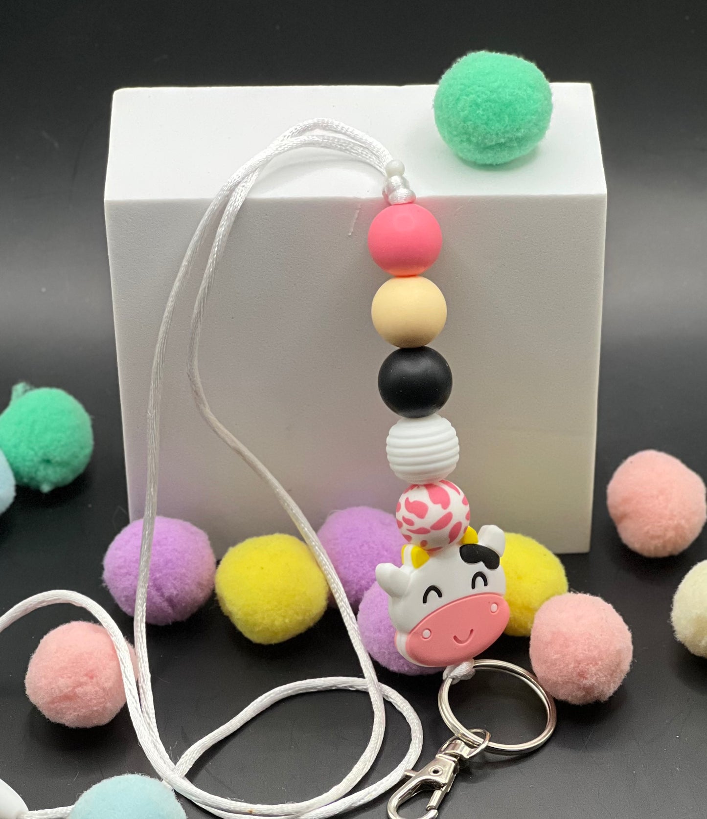 Silicone cow lanyard