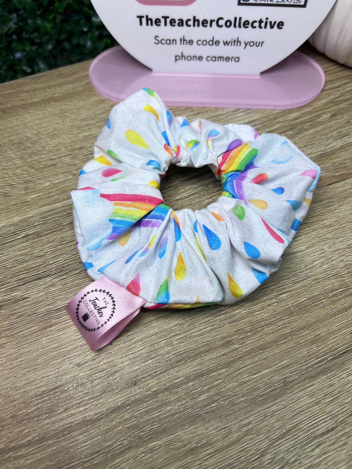 Scrunchie - rain drops