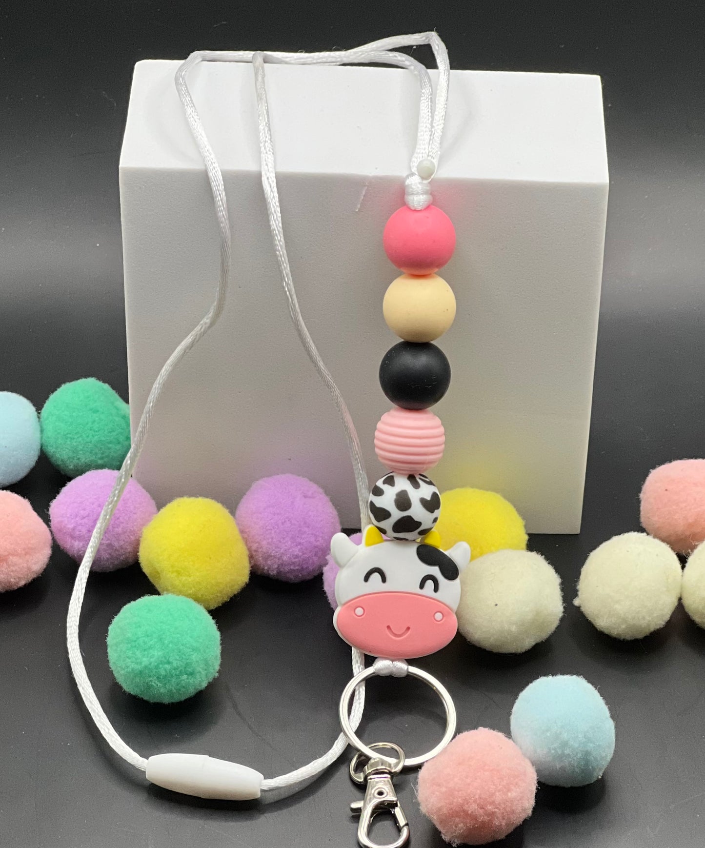 Silicone cow lanyard