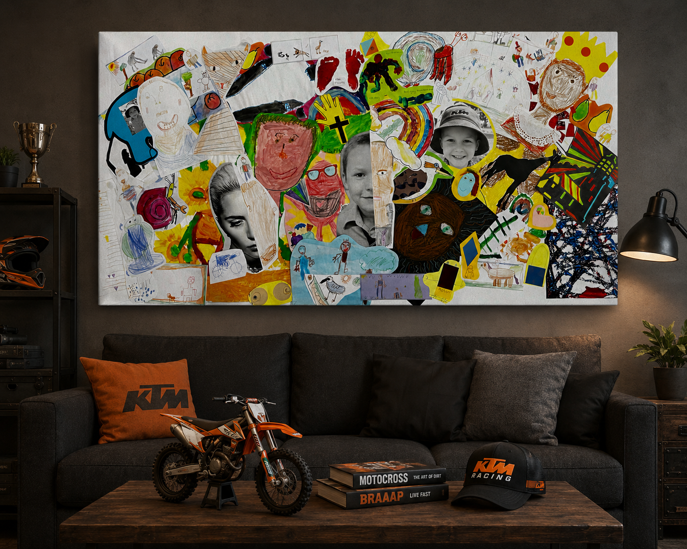 Featuring The Legacy in a typical males living room.