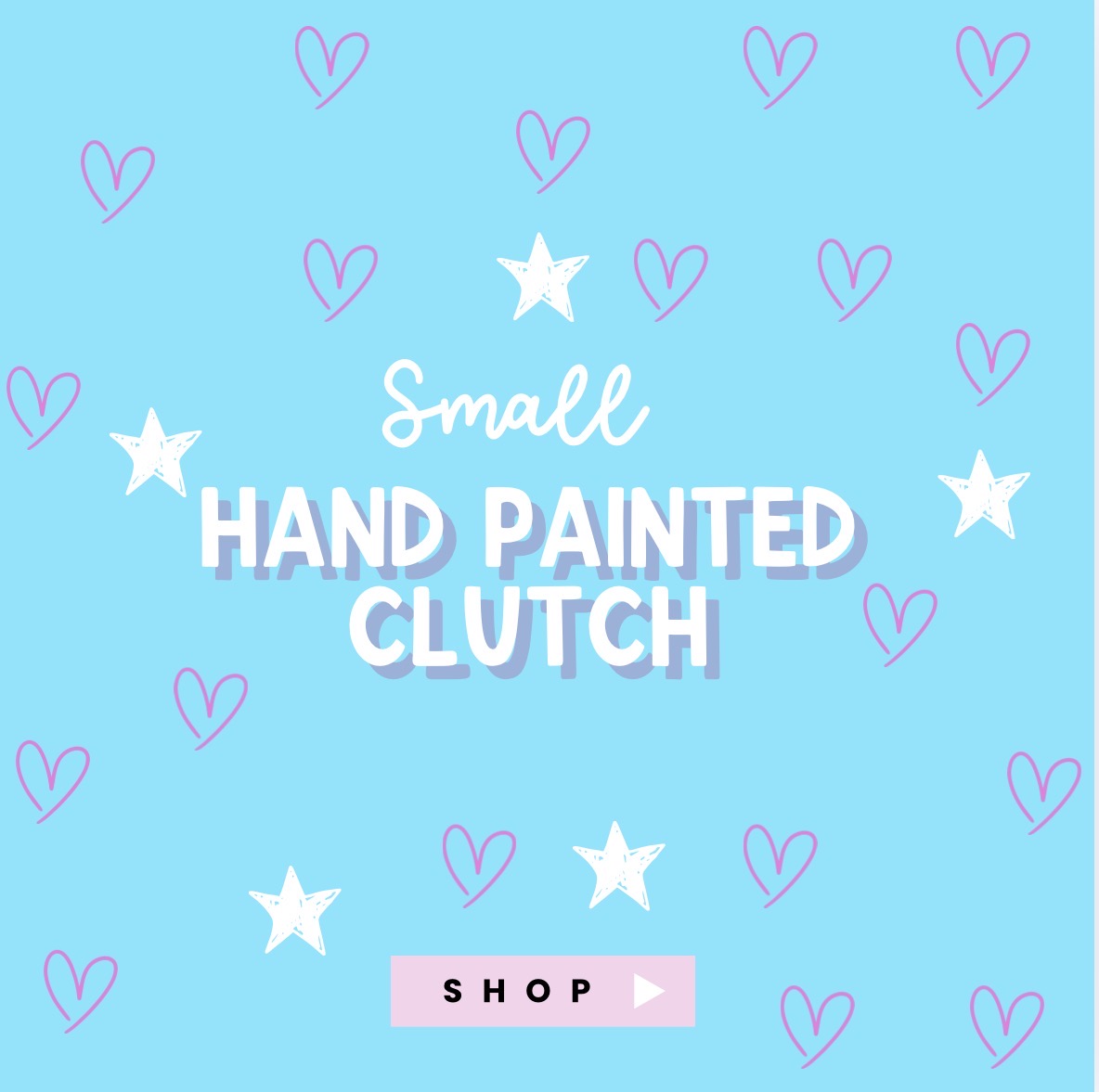 Small hand painted clutch bags