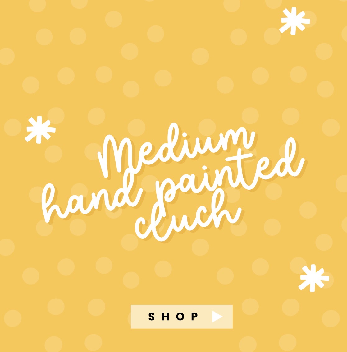 Medium hand painted clutch bags