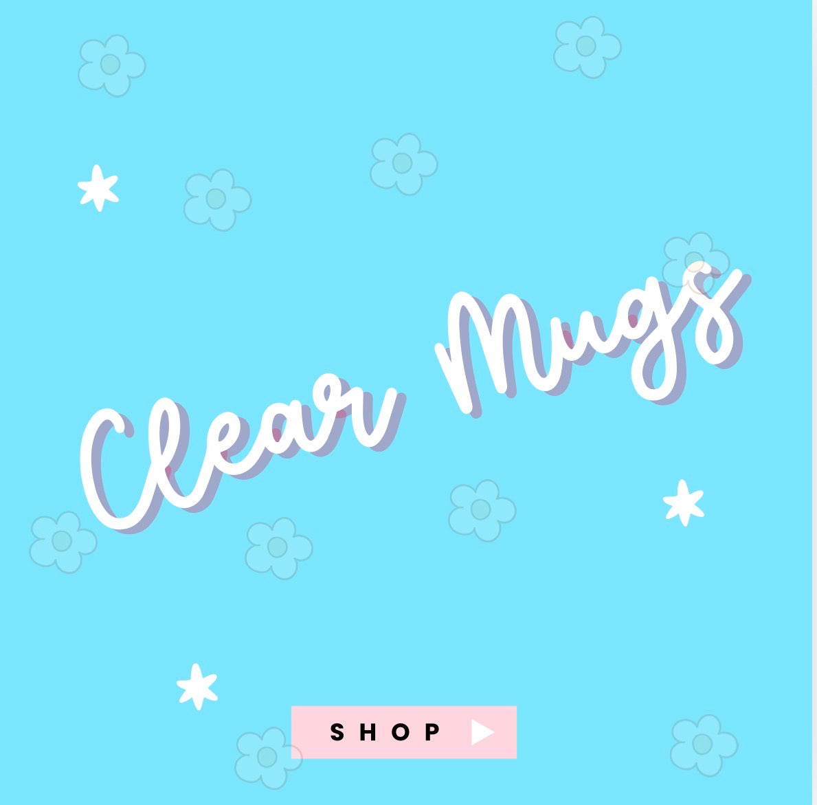 Clear glass mugs