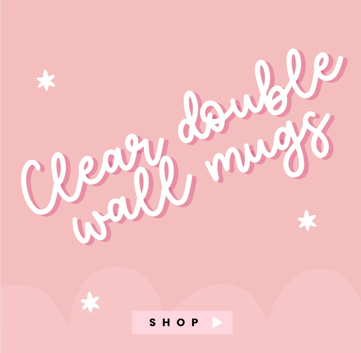 Clear double wall coffee mugs