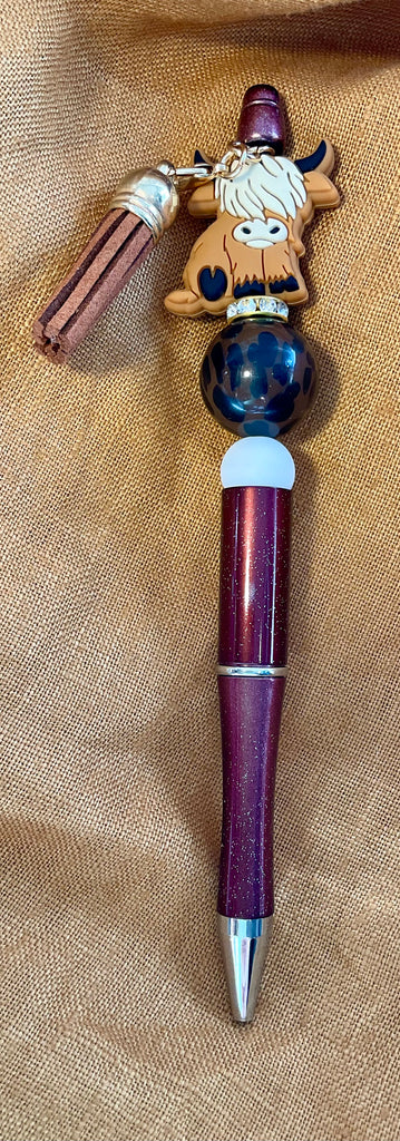Ball point silicone bead pen
