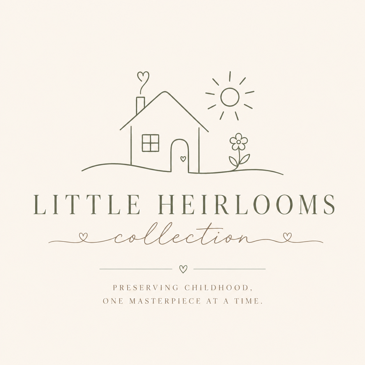 Little Heirloom Collection personalised children's artwork collage canvas handmade in Australia
