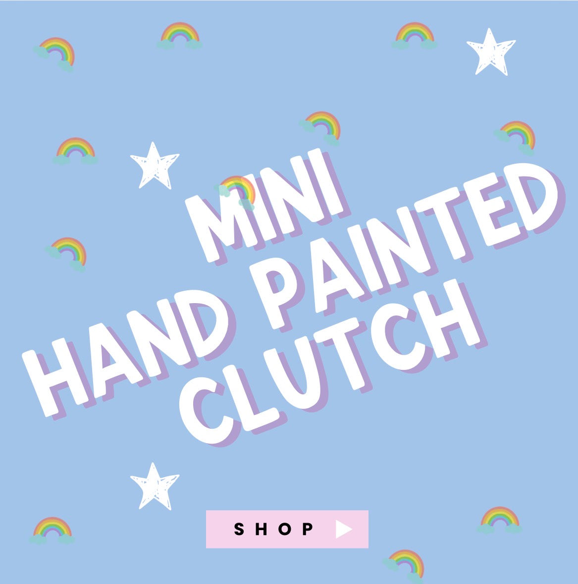 Mimi hand painted clutch