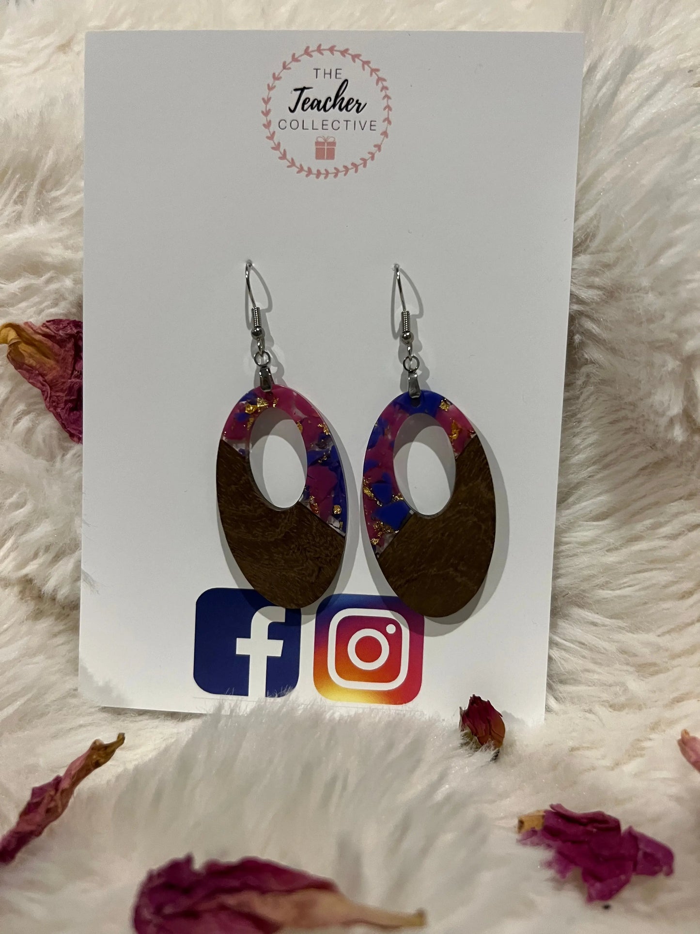 Wooden / Acrylic Earrings The Teacher Collective