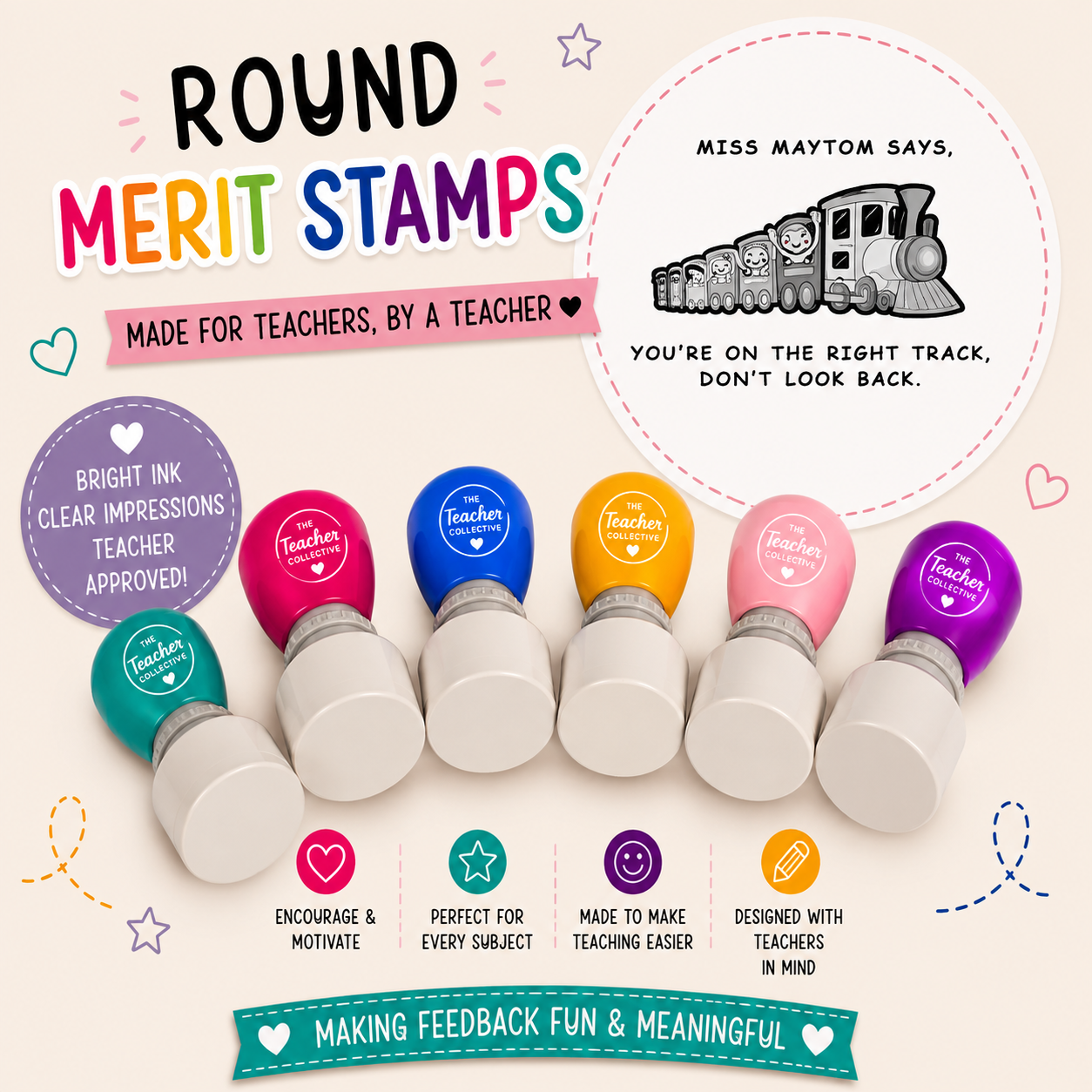 On the right track stamp