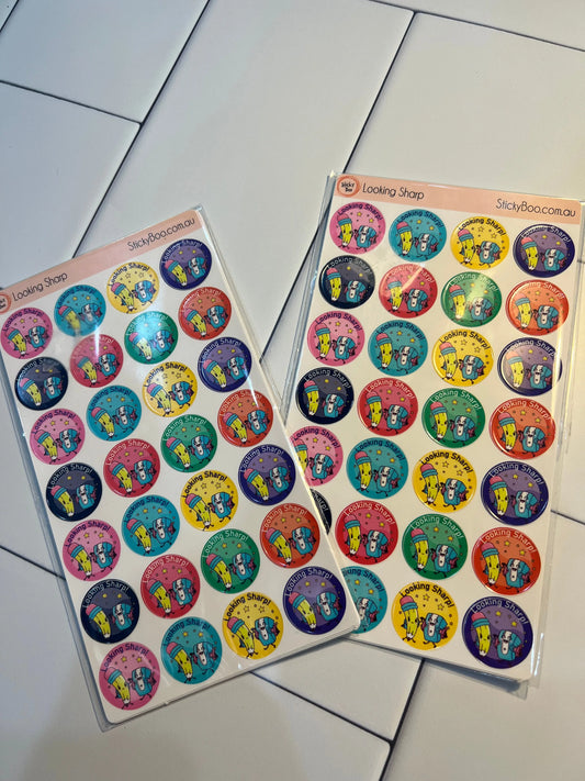 Sticky Boo - Looking Sharp stickers The Teacher Collective