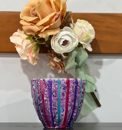 Snowflake petal embossed mug