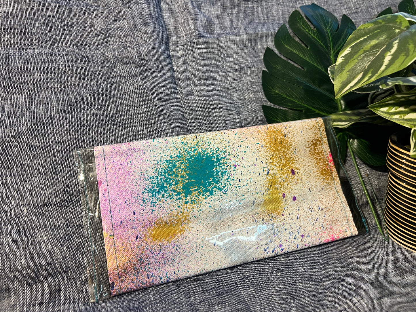 Small canvas clutch