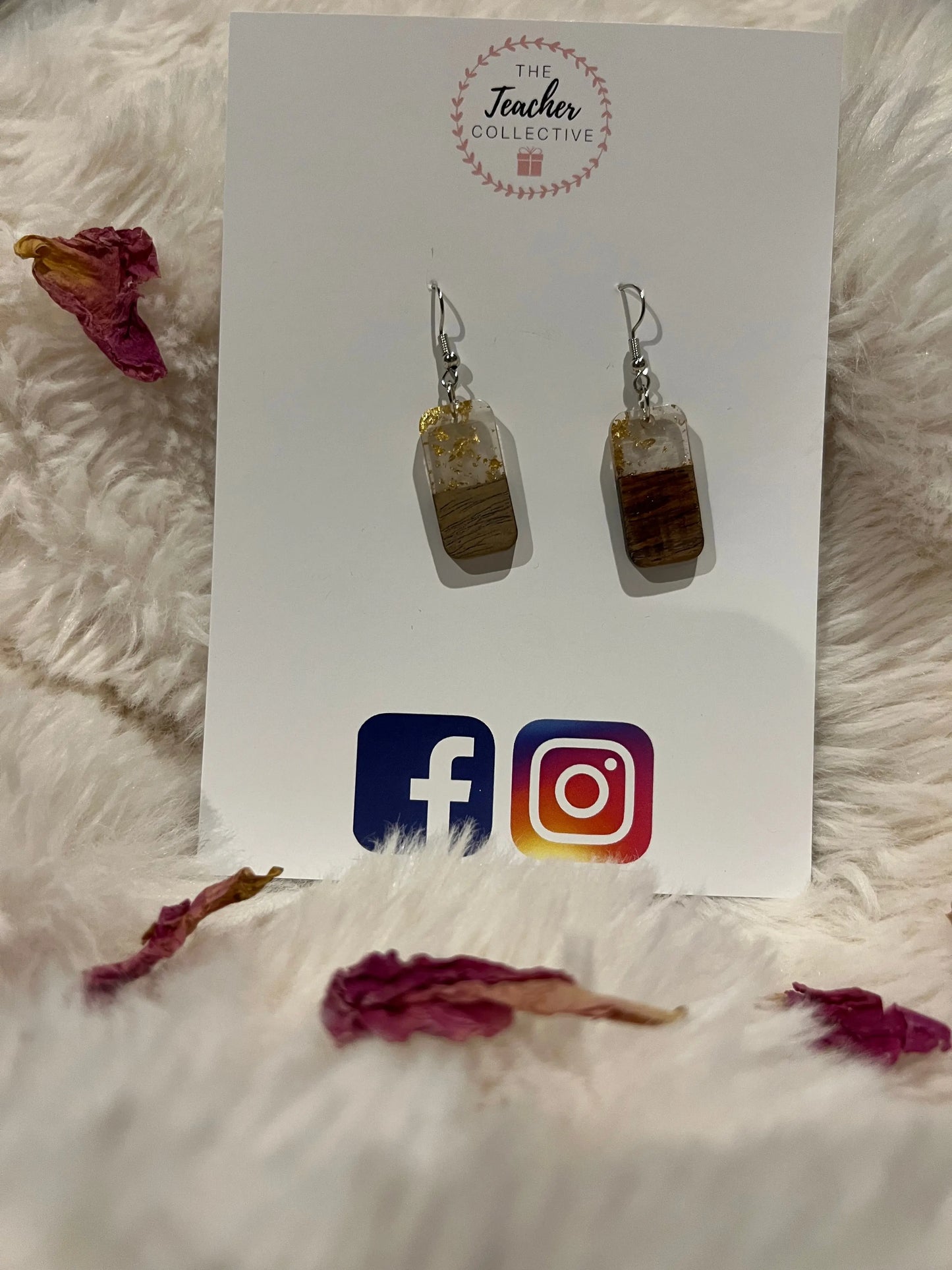 Wooden / Acrylic Earrings The Teacher Collective