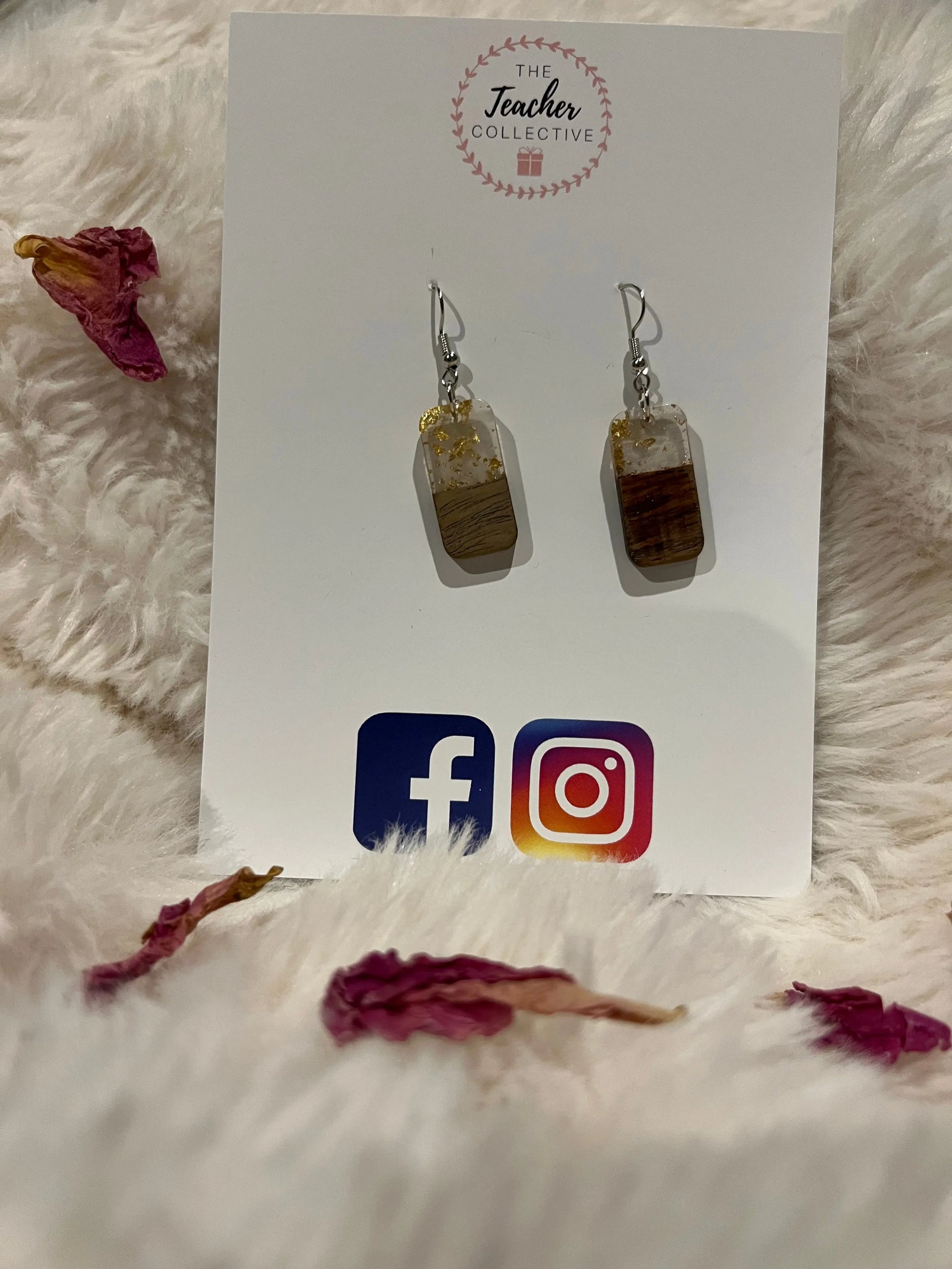 Wooden / Acrylic Earrings The Teacher Collective