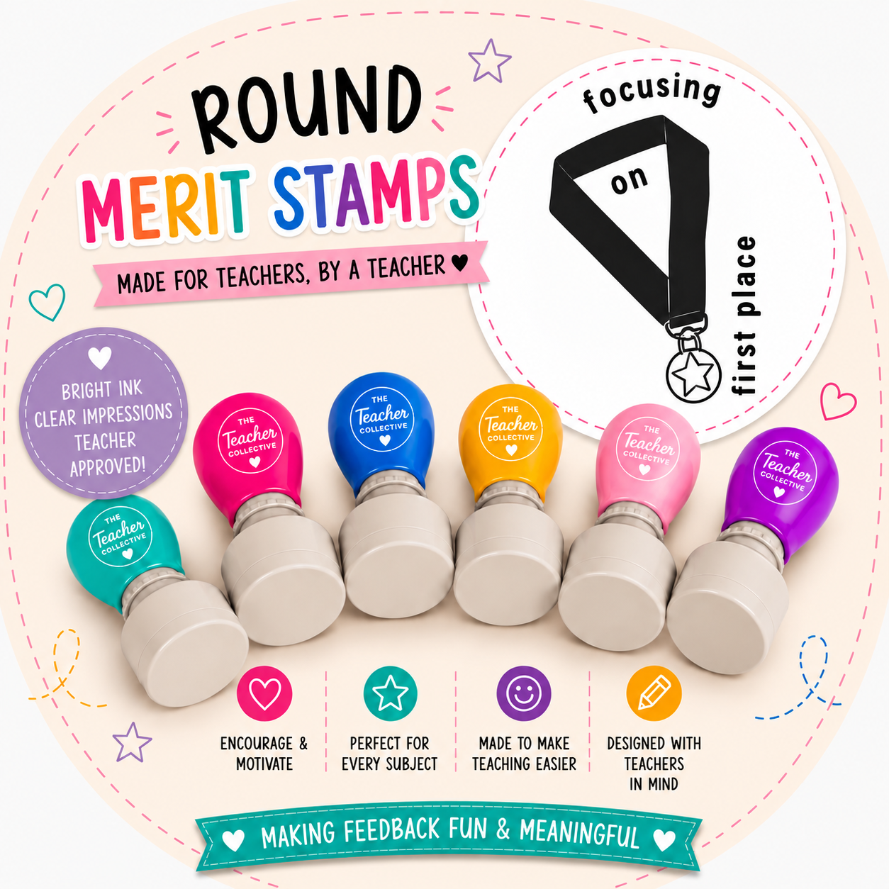 Focusing on stamp