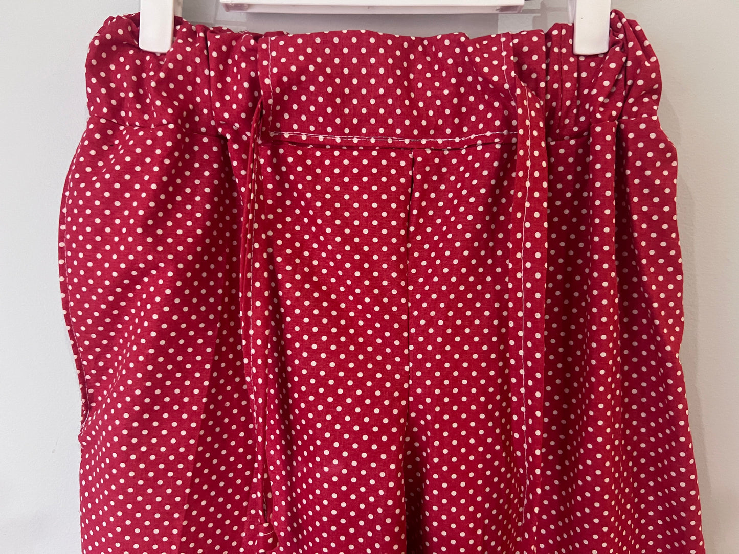 Red polka dot pants - size 10
