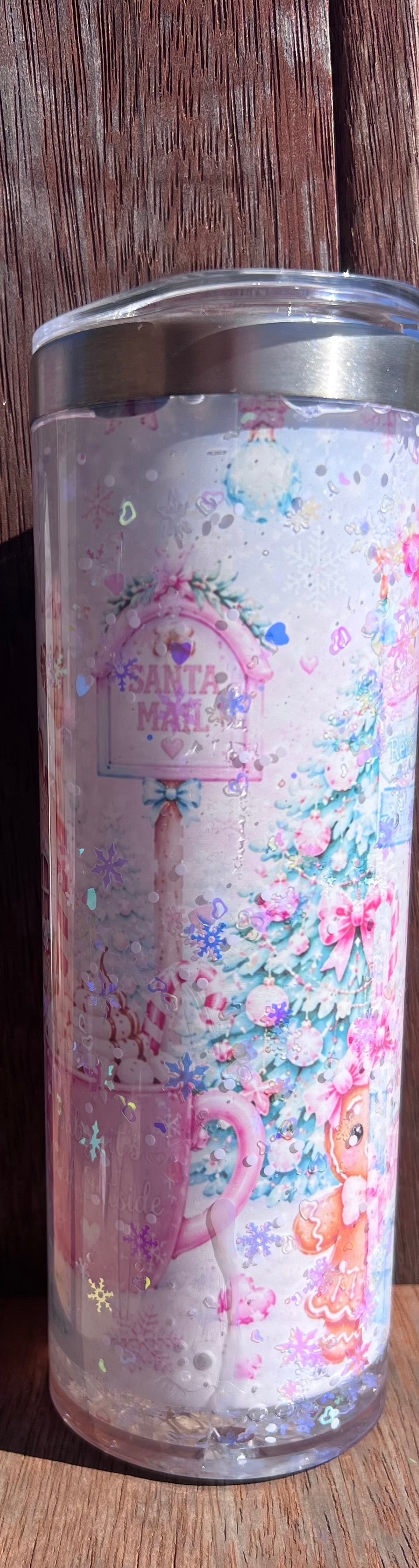 Christmas snowglobe tumbler
