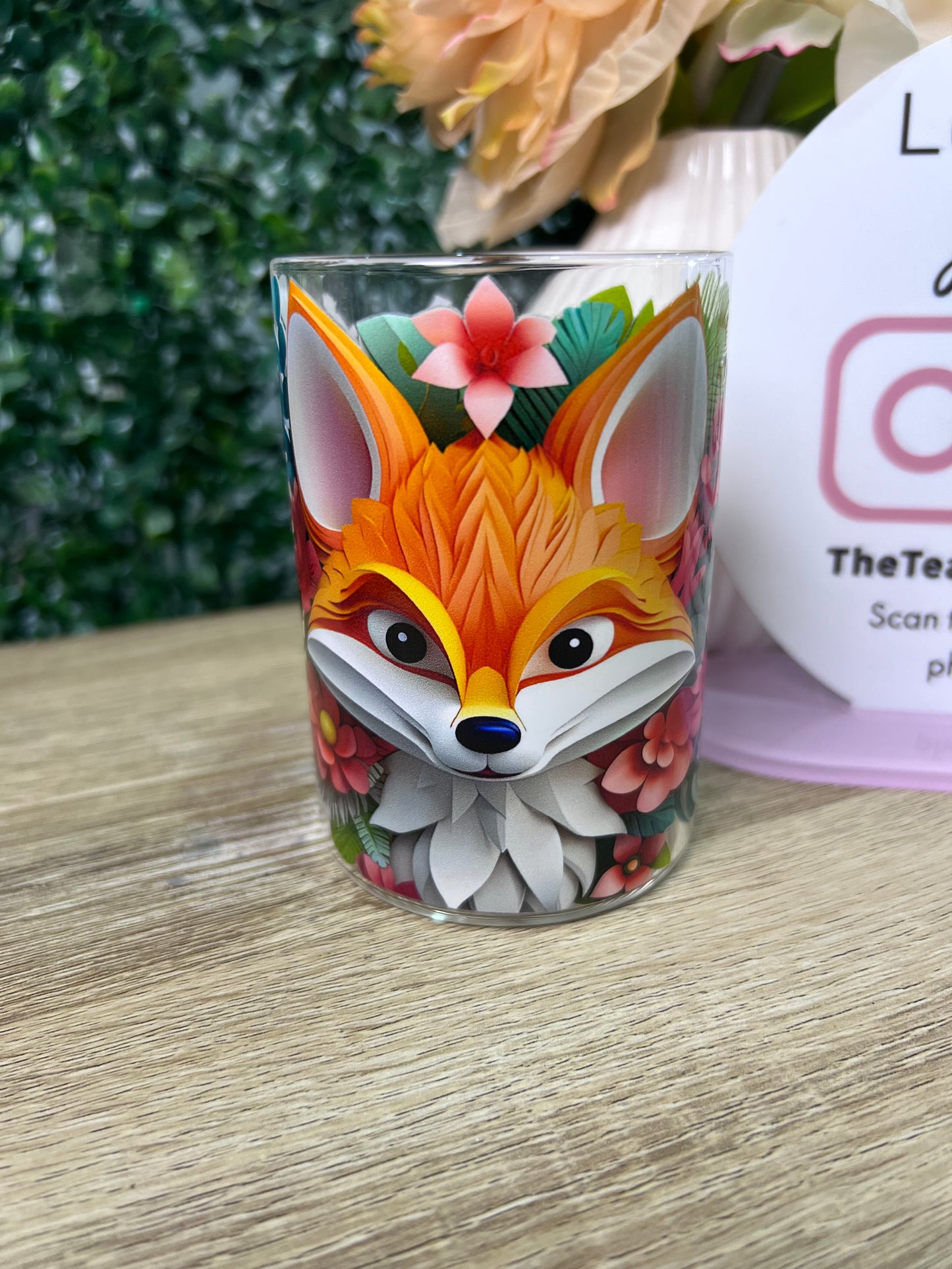 6 piece Animalia glass mug set