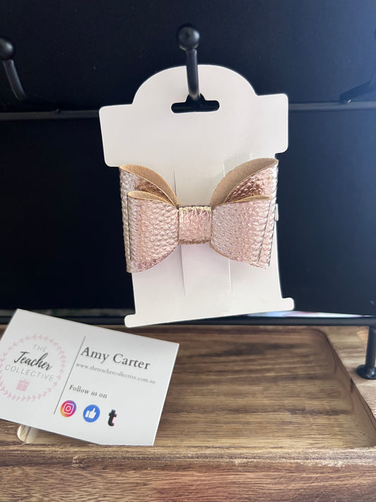 Faux hair bow