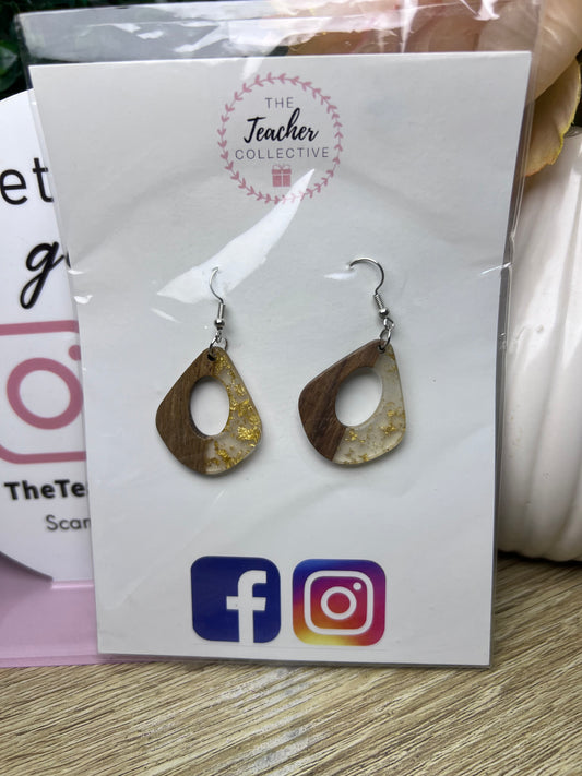 Wood / acrylic earrings