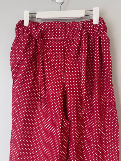 Red polka dot pants - size 10