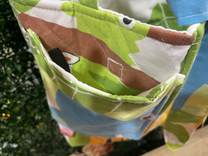 Vintage padded, lined tote bag set