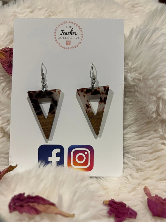 Wooden / Acrylic Earrings The Teacher Collective