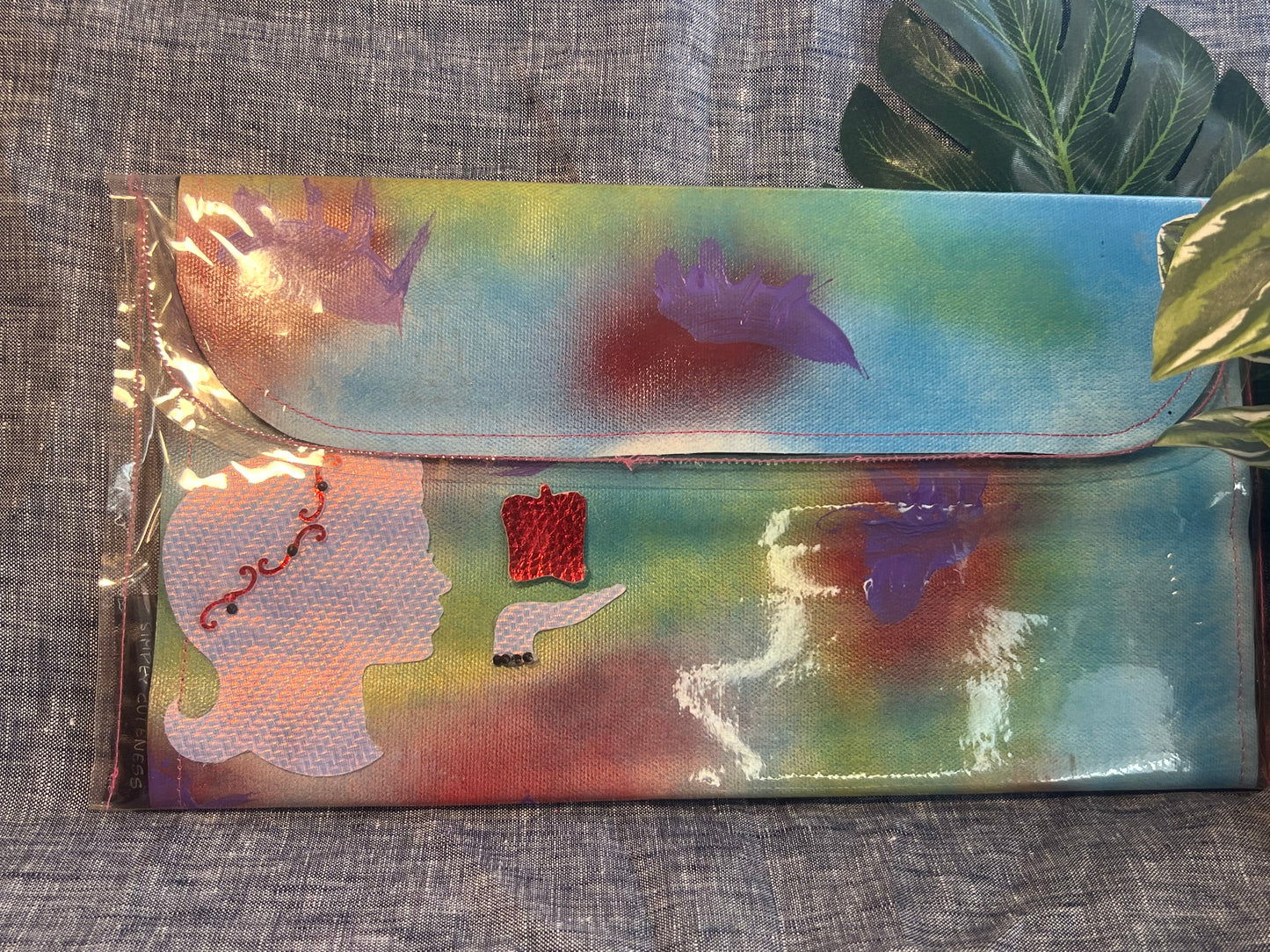 Large Canvas Clutch Bag