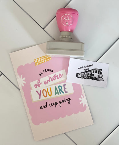 You're on the right track stamp
