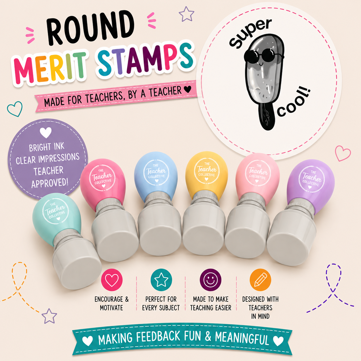 Custom teacher stamp - Popsicle stamp 3