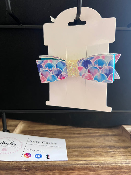Faux hair bow