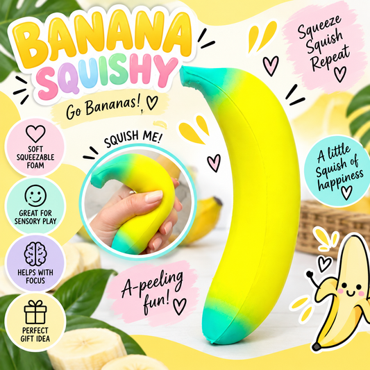 Banana Slow Rising Squishy | Sensory Fidget Toy