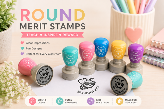 Custom teacher stamp - Bee-utiful work stamp