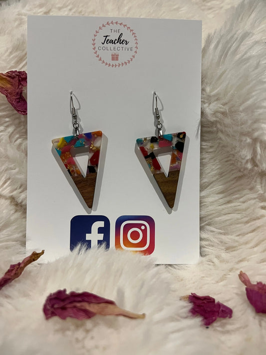 Wooden / Acrylic Earrings The Teacher Collective