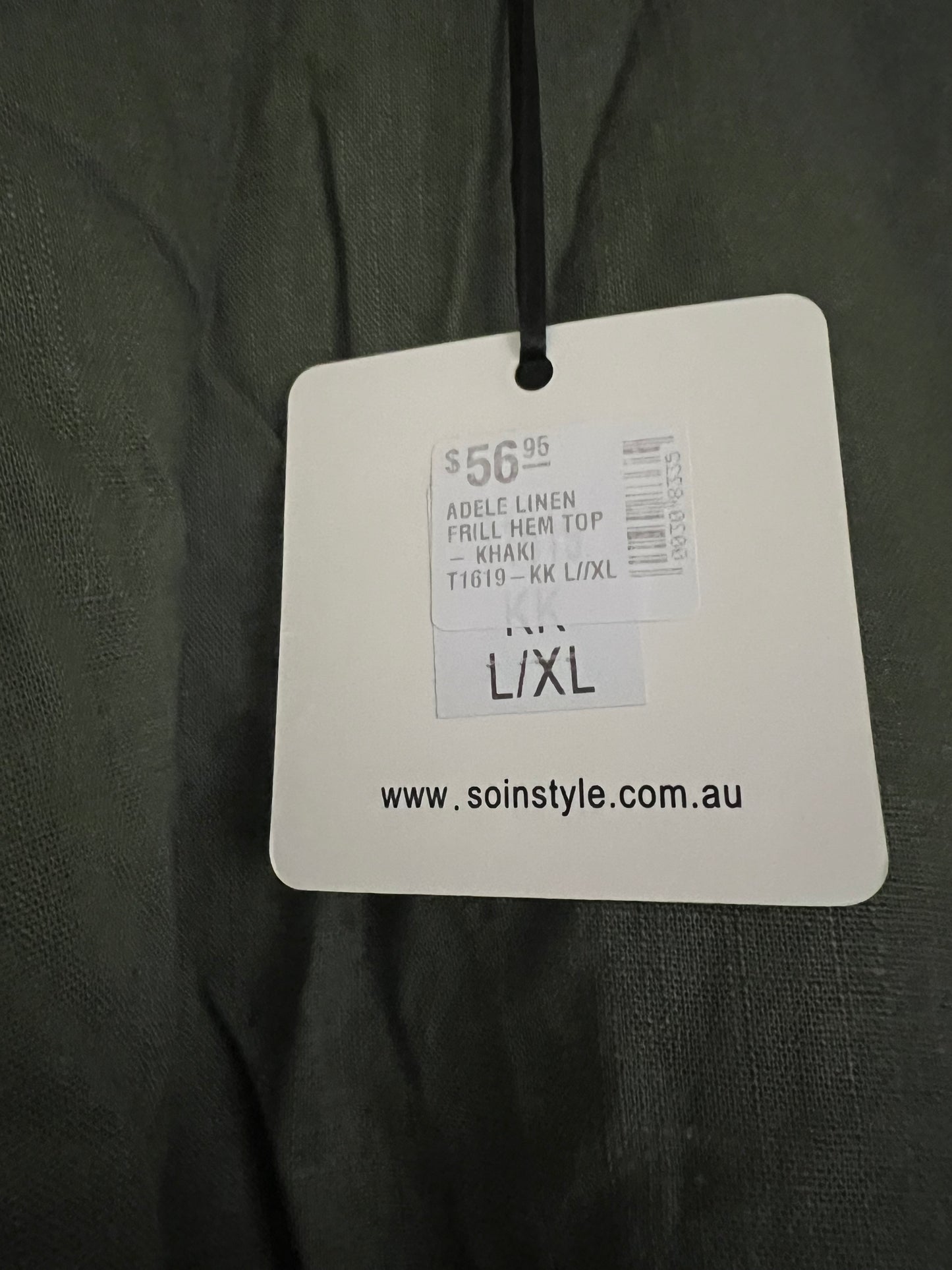 Kaki green flowy top