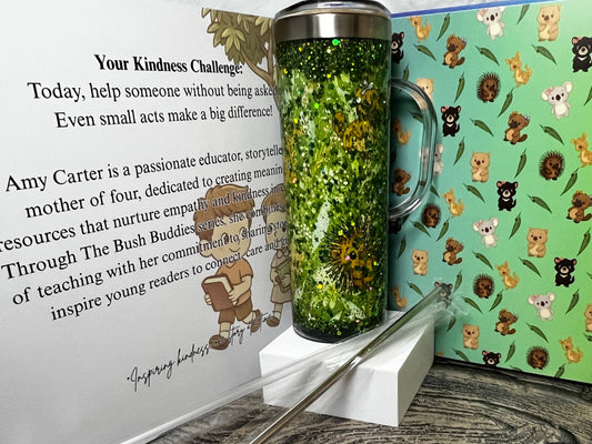 Bush Buddies Storyboard Glitter Tumbler with Handle – 20oz