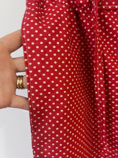 Red polka dot pants - size 10