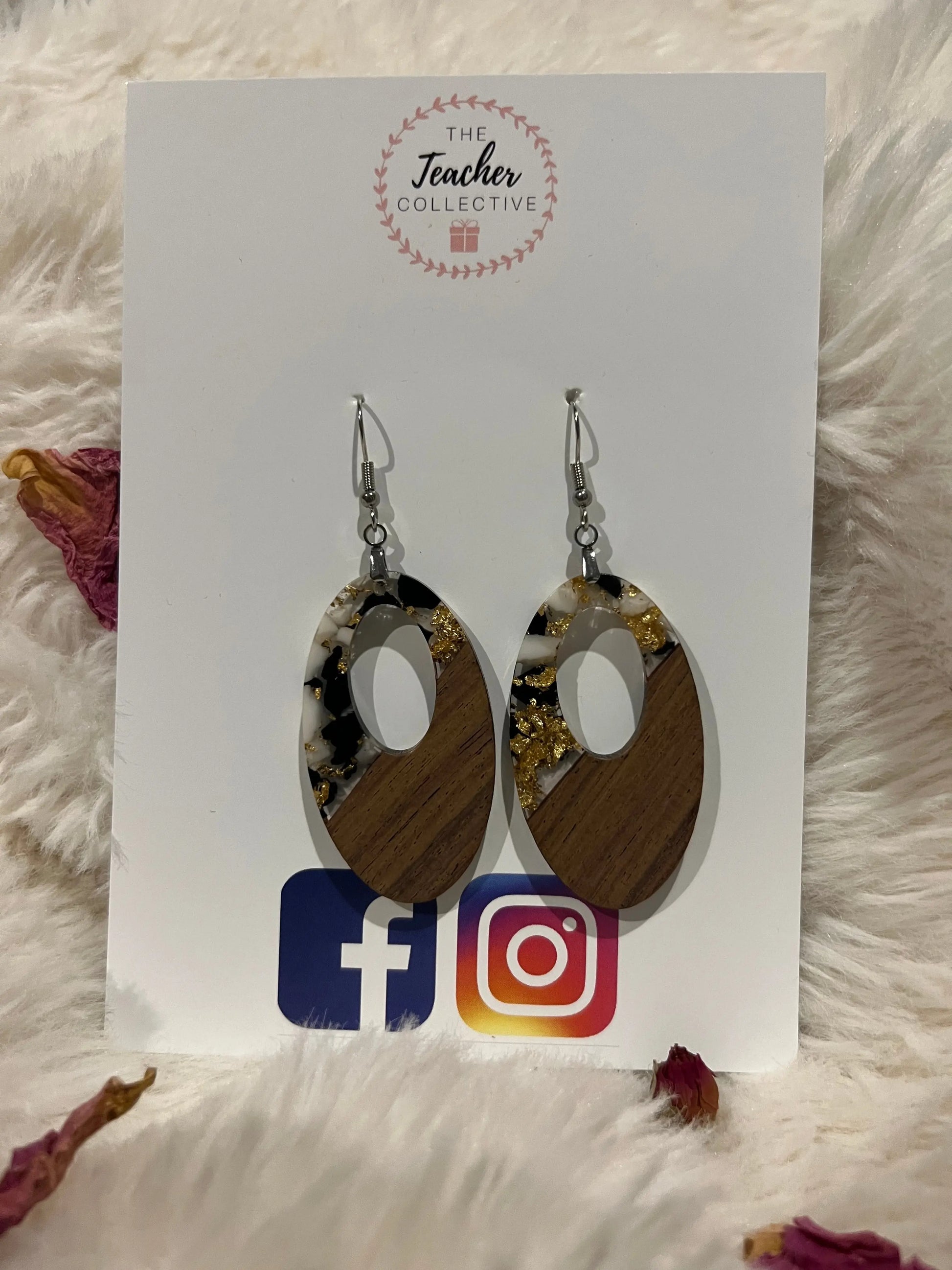 Wooden / Acrylic Earrings The Teacher Collective