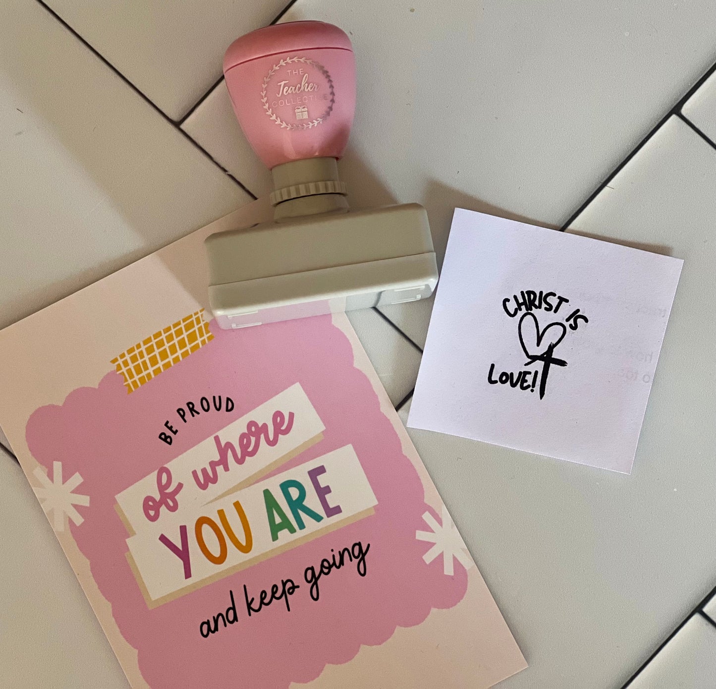 Christ is love stamp