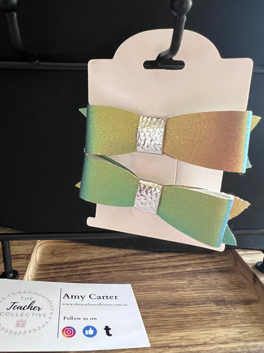 faux hair bow set