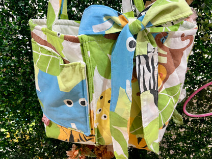Vintage padded, lined tote bag set