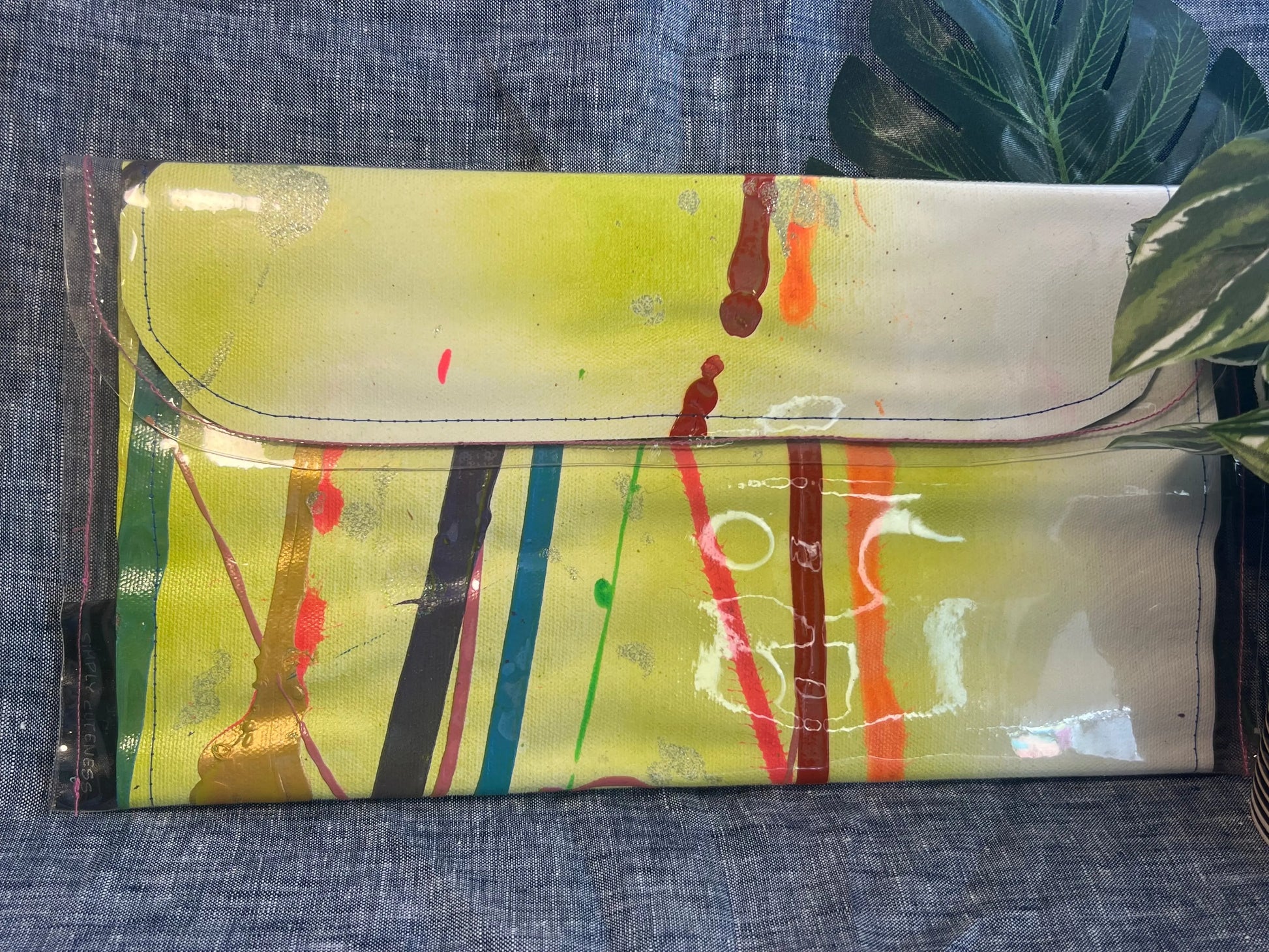 Large Canvas Clutch Bag Simply Cuteness - Jewellery & Clutches