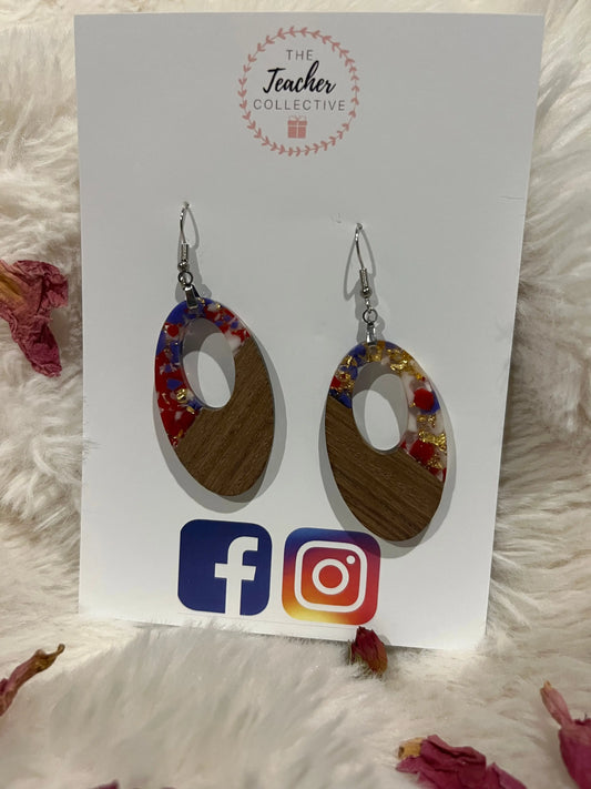 Wooden / Acrylic Earrings The Teacher Collective