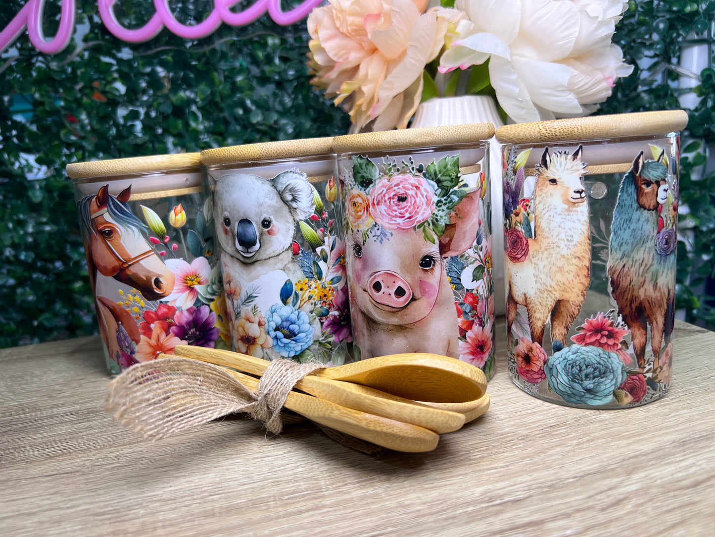4 piece animal canister set